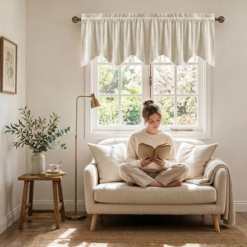 StangH 4-Panel Set Velvet Window Valance, 52x18 Inch - Image 3