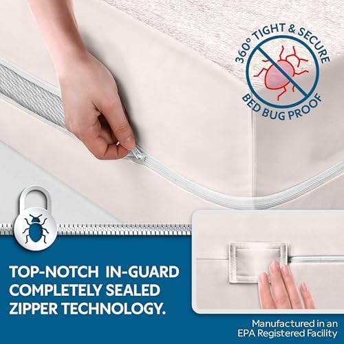 Guardmax Twin XL Mattress Encasement Zippered, 100% Waterproof Mattress - Image 3
