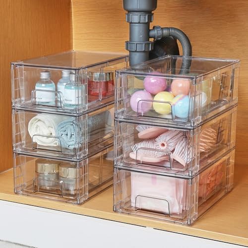 Vtopmart 10 Pack Stackable Clear Drawer - Image 2
