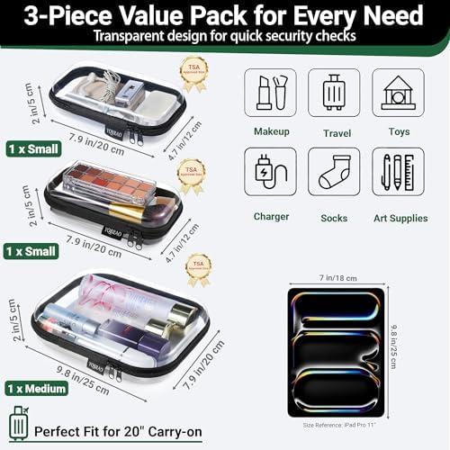 YQBRAO Clear Hard Shell Organizer Cases - Image 4