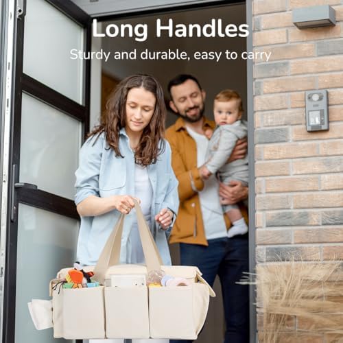 YOHOOLYO Baby Diaper Caddy Organizer, Large Portable Storage Basket - Image 6