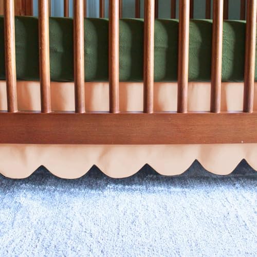 100% Microfiber Scalloped Mini Crib Skirt 24"x 38" by Unknown