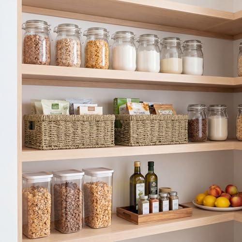 StorageWorks Wicker Baskets for Organizing, Seagrass Baskets for Decor - Image 2
