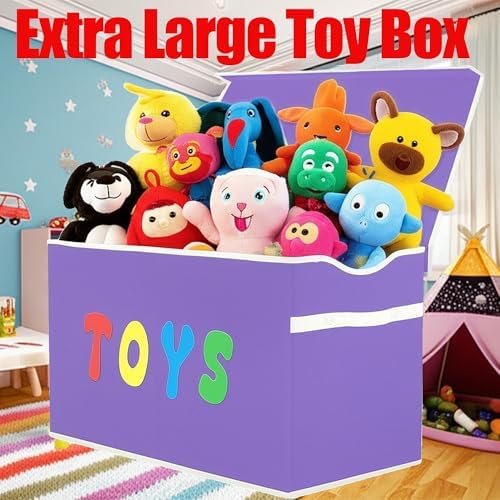 YOLOXO Toy Box Chest, Collapsible Sturdy Storage Bins - Image 2