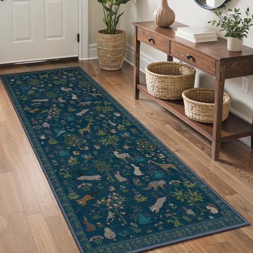 BESBLEE 2X8 Washable Kitchen Runner Rug, Animal Non Slip - Image 2