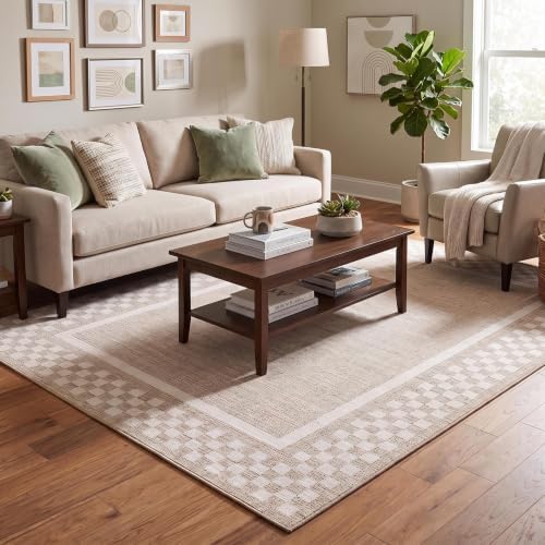 GarveeHome Modern Bordered 8x10 Washable Area Rugs - Image 2