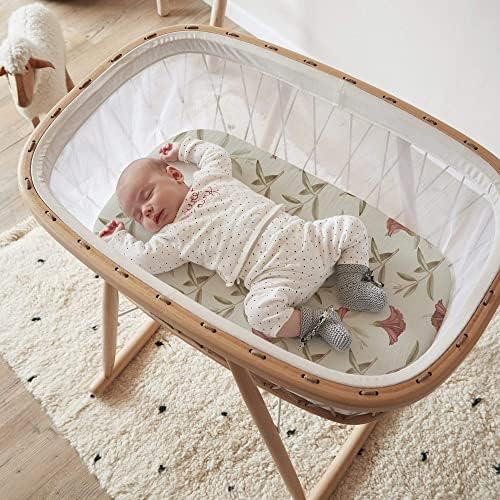 Stretch Fitted Bassinet Sheet Set BROLEX 2 Pack Cradle Sheets - Image 6