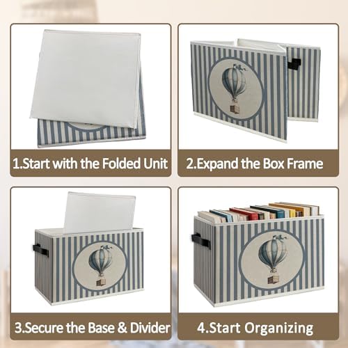 Hot Air Balloon Boy Storage Bins Box - Image 5