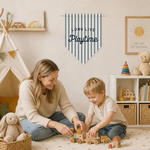 KYTWSFWS Kids Playroom Wall Art Pennant Flag, Long Live Playtime Wall Decor - Image 5