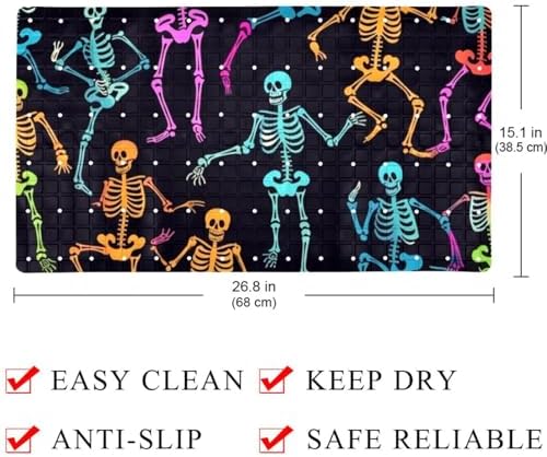 Non Slip Bathtub and Shower Mat 26.8x15.1 inch, Bath Mat - Image 4