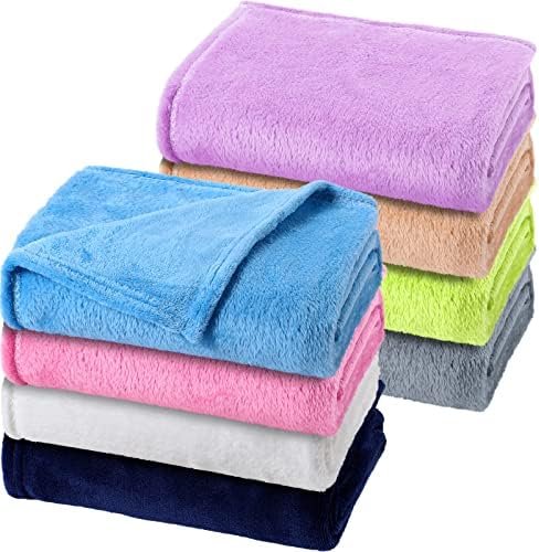 Reginary 8 Pcs Fuzzy Baby Blankets Bulk by Reginary