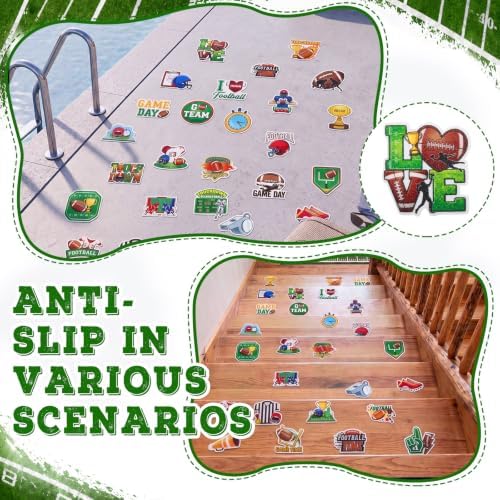 Fullhawl 30 Pcs Football Non Slip Shower Stickers, Sports Bathtub Safety - Image 6
