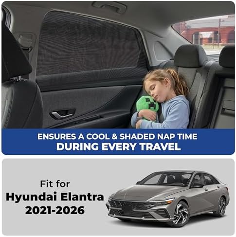 EcoNour Car Window Screen for Hyundai Elantra 2 Pack - Image 2