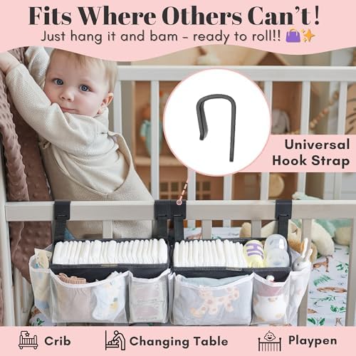 2-Pack Hanging Diaper Organizer - Image 2