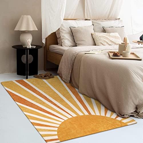 Lahome Boho Sun Print Area Rug 3x5, Washable Living Room Rug - Image 4