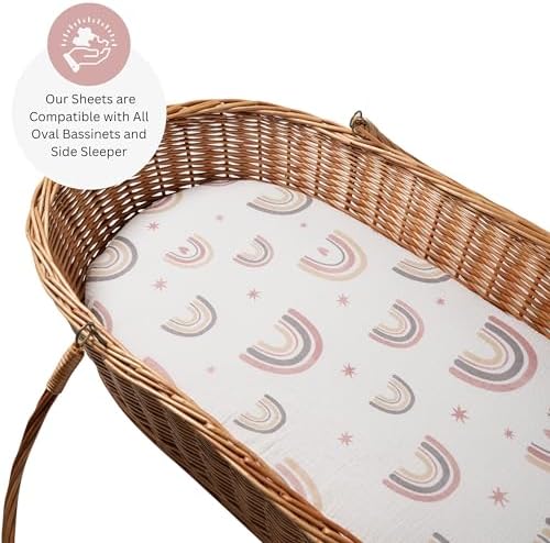 Muslin Bassinet Sheets for Dream On Me, Baby Delight Snuggle Nest, Primo - Image 3