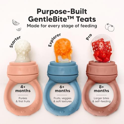 KeaBabies Baby Fruit Feeder 2pk, Silicone Baby Food Feeder - Image 5