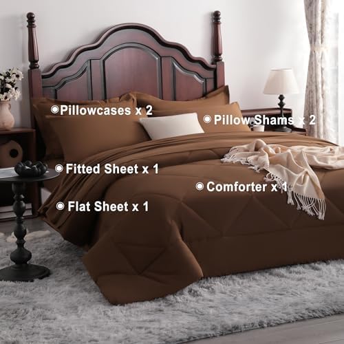 NTBAY Queen Microfiber Bed in a Bag, Comforter Set 7 Piece - Image 4