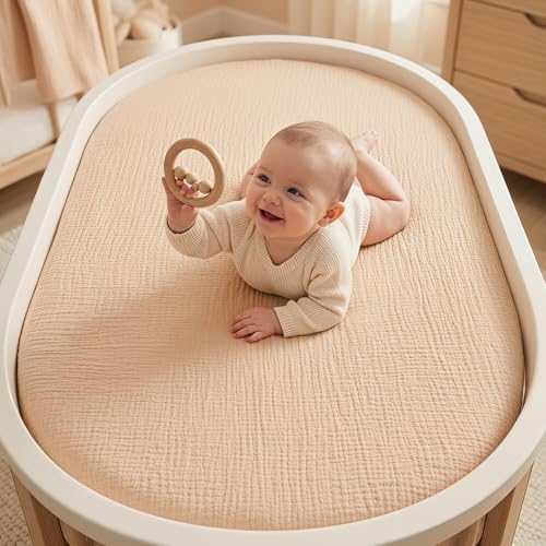100% Muslin Baby Bassinet Sheets - Image 7
