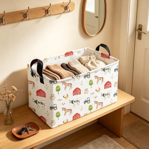 Essme Rectangular Farm Basket, Cute Storage Bins - Image 4