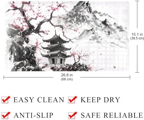 Non Slip Shower Mat Bathtub Mat 15.1x26.8 Inch, Quick Dry Bath Mat - Image 4