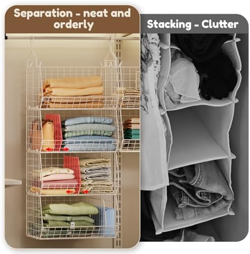 4 Tier Extra Large Hanging Closet Organizer, Closet Organizer Hanging - Image 6