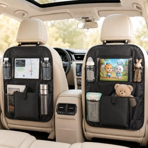 Car Backseat Organizer with 12 Storage Pockets, Waterproof Kick Mats Seat - Image 2