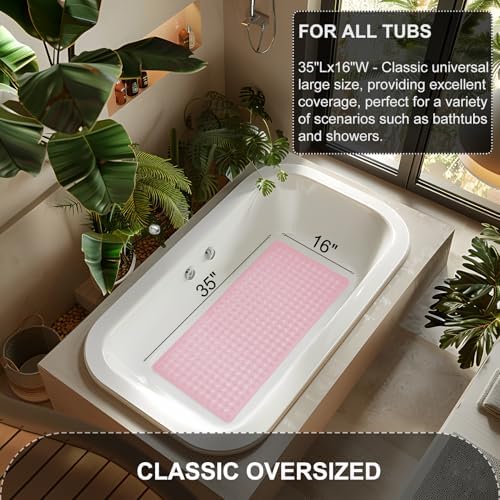 TEESHLY Bath Mat for Tub & Shower, Non Slip Soft Bathmat - Image 5