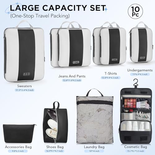 OlarHike 10 Set Compression Packing Cubes - Image 2