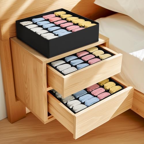 joyoldelf Sock Drawer Organizer Divider 2 Packs Underwear Organizer, 24 Cell - Image 4