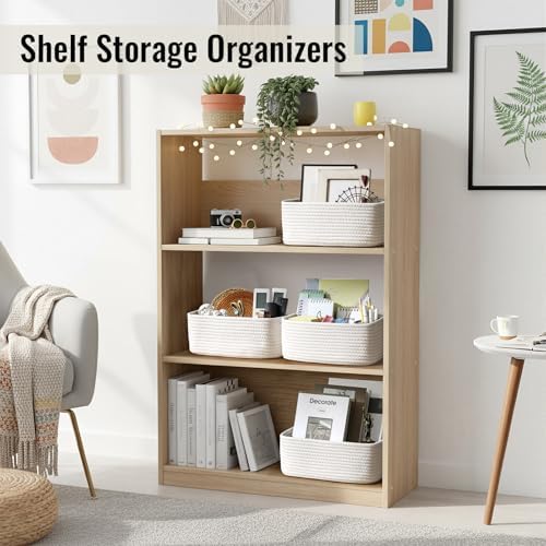8 Pack Small Storage Baskets for Organizing, Woven Rope Bins for Bathroom - Image 3