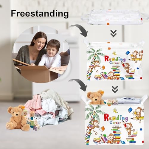 Clastyle Reading Corner School Classroom Book Basket 36L Large Monkey Book Tree - Image 3