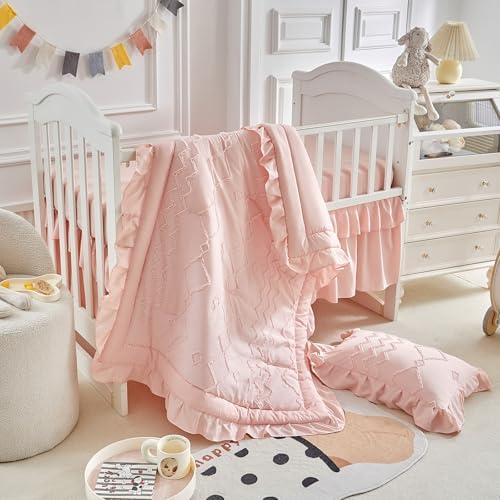 AIKASY The Ruffled Shabby Crib Bedding Set - Image 4