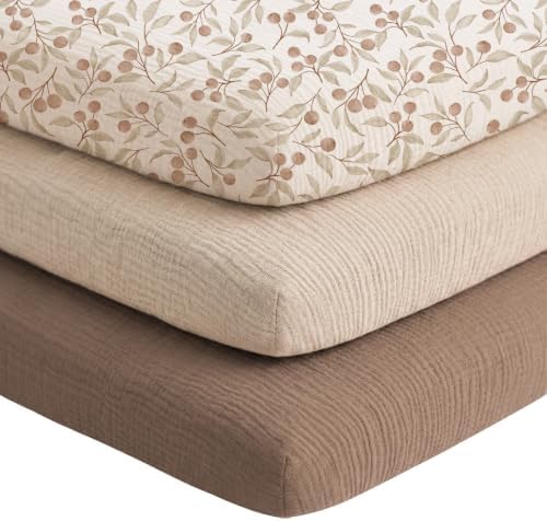 Niceye Muslin Bassinet Sheets 3-Pack by Niceye