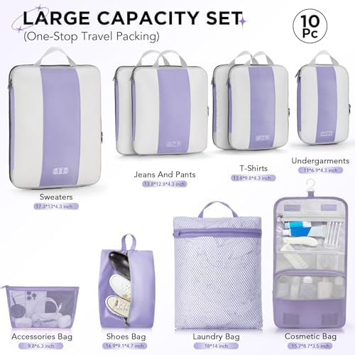 OlarHike 10 Set Compression Packing Cubes - Image 2
