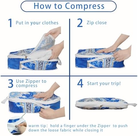 6 Pcs Compression Packing Cubes, Packing Cubes - Image 4