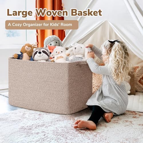 Goodpick 105L Extra Large Woven Rope Blanket Basket - Image 2