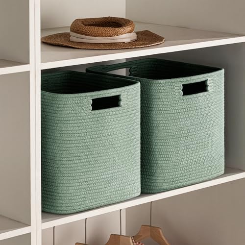 UBBCARE Set of 4 Storage Basket-11 X 10.5 X 10.5 In, Cotton Rope Basket - Image 6
