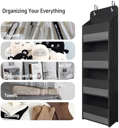 Giraffe Creation Compact Black Over Door Organizer - Image 6