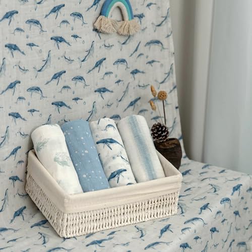 Muslin Swaddle Blankets for Newborn, Cotton Receiving Blanket - Image 5