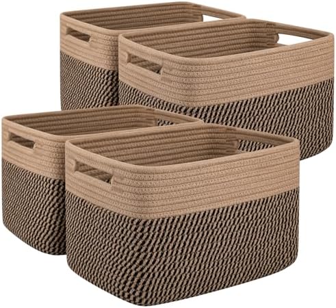 OIAHOMY 4 Pack Storage Basket, Closet Organizer by MasterofSpaceOptimization