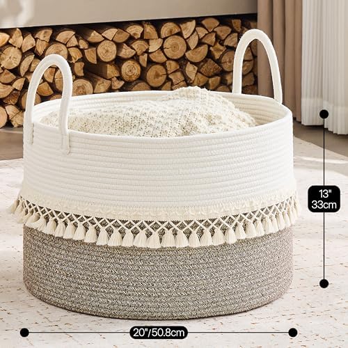 KAKAMAY Large Blanket Basket - Image 4