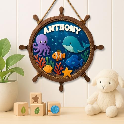 Under The Sea Name Sign for Boys and Girls Bedroom Decor – Personalized - Image 3