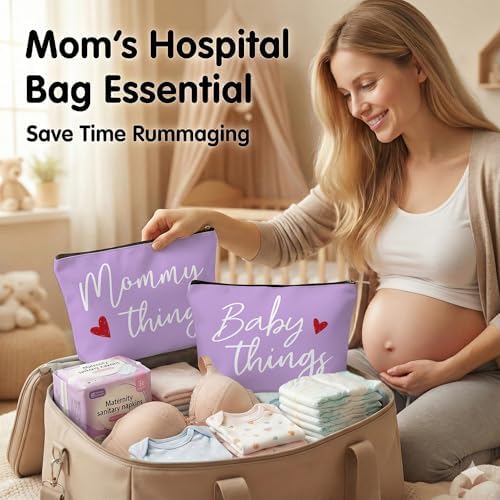 Mommy and Baby Matching Pouch Set, Mommy Things and Baby Things Bags, Gifts - Image 5