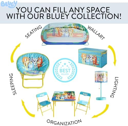 Bluey Set of 2 Collapsible Storage Cubes, Spacious Foldable Toy Organizer Boxes - Image 7