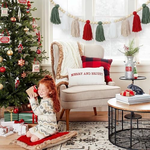 Boho Christmas Tassel Garland Wall Hanging Banner - Image 6
