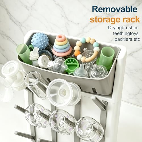 GoMaihe Baby Bottle Drying Rack: Space Saving Vertical Bottle Dryer Holder - Image 5