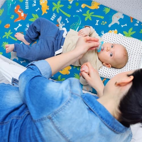 4 Pack Baby Boy Pack N Play Mini Crib Sheets Soft Fitted Baby Boy Mattress - Image 5