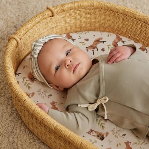 Stretch Fitted Bassinet Sheet Set BROLEX 2 Pack Cradle Sheets - Image 7
