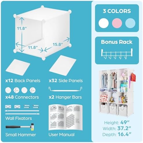 CUBEDIY Baby Closet Organizer for Nursery: Durable Baby Wardrobe for Closet - Image 6